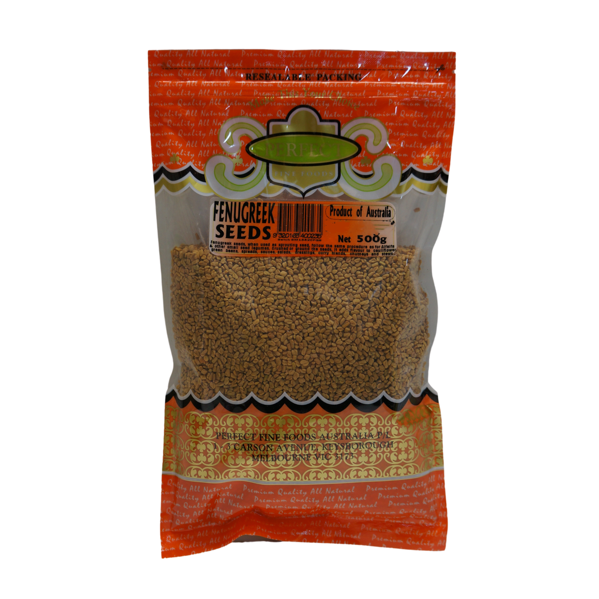 Perfect Fine Foods Fenugreek Seeds 500g