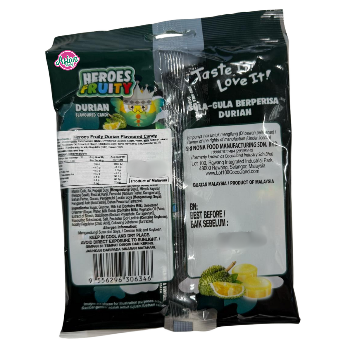 Heroes Fruitty Durian Flavoured Candy 100g