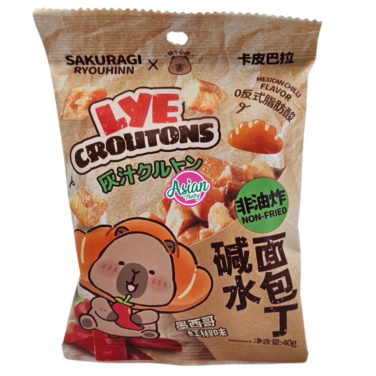 Sakuragi Ryouhinn Capybara Lye Croutons Mexican Chili Flavour 40g
