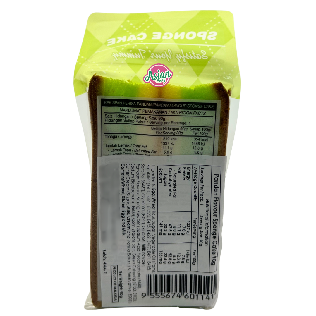 Yami Pandan Flavour Sponge Cake 90g (BBD: 27/03/2026)
