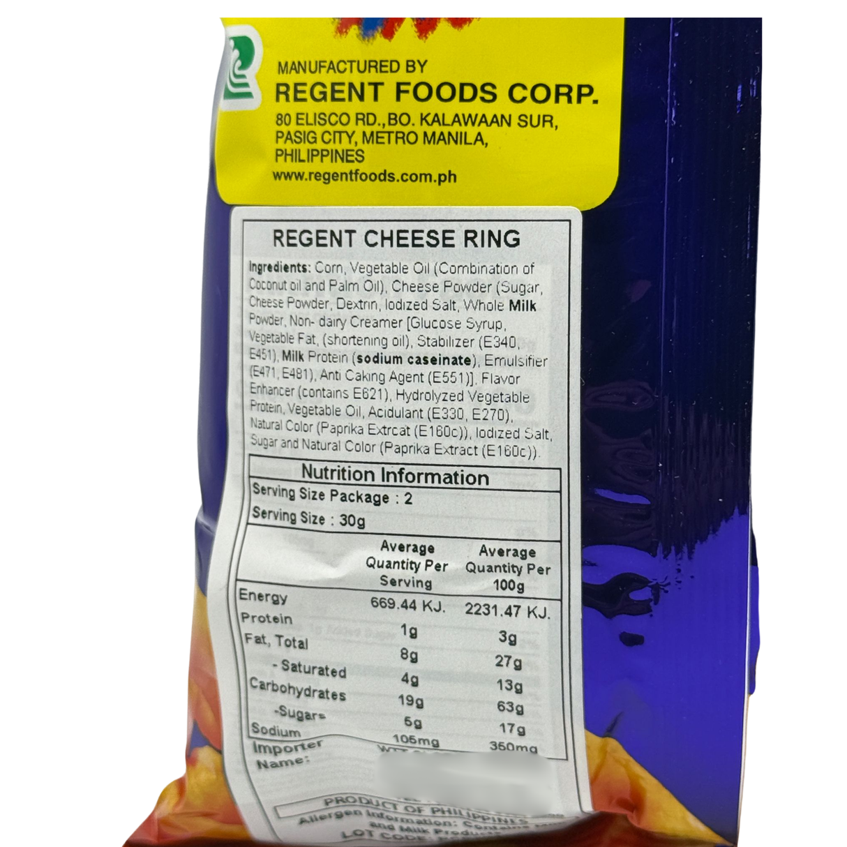 Regent Cheese Rings 60g