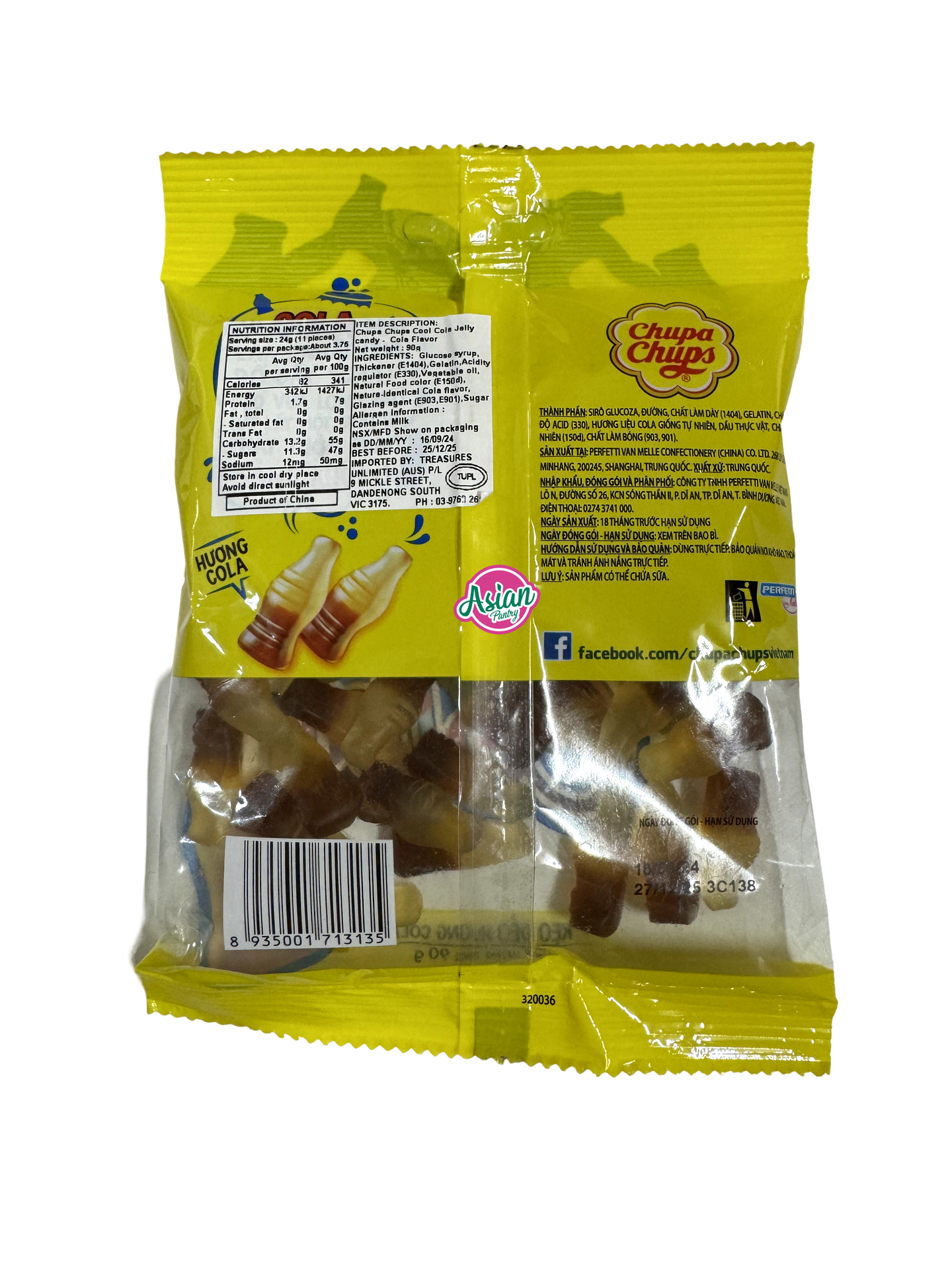 Chupa Chups Cool Cola Jelly Candy 90g