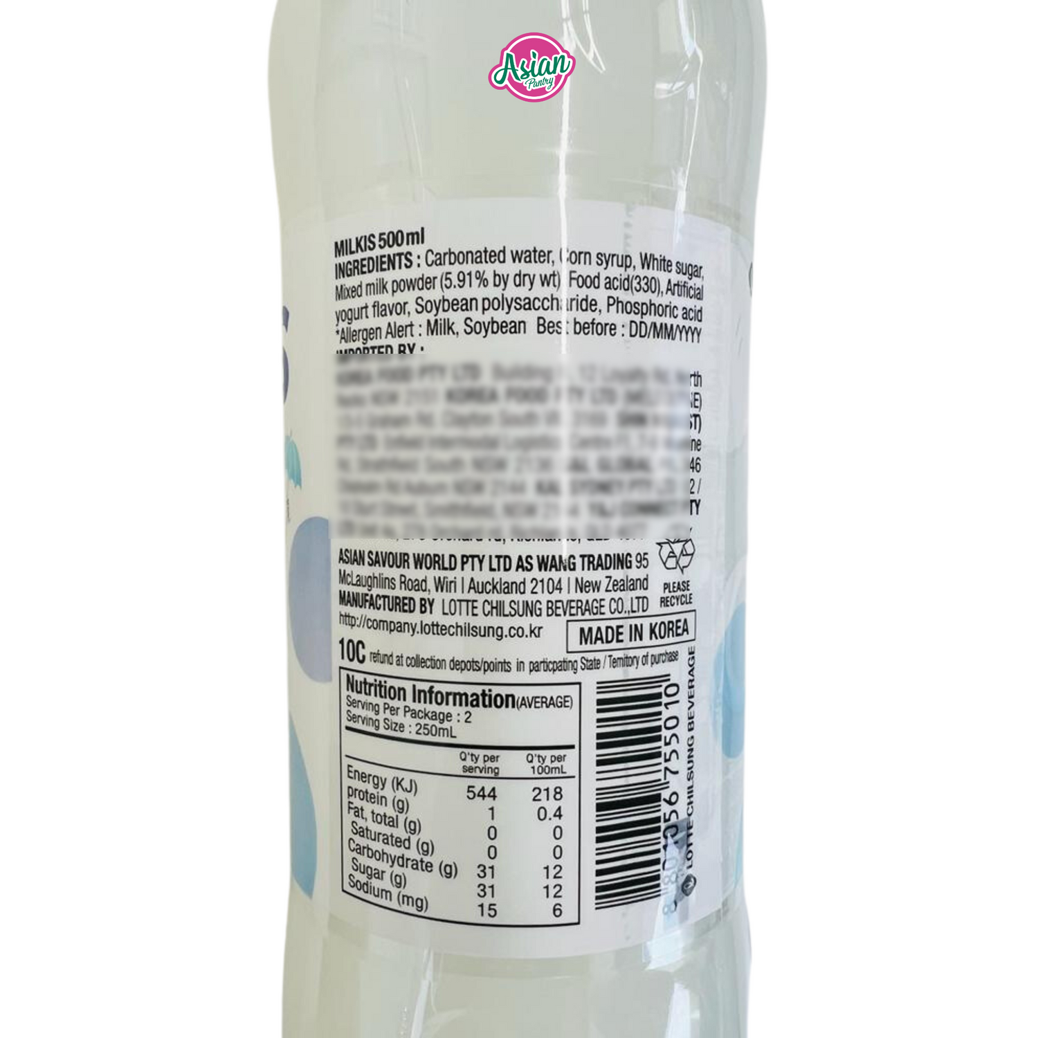 Minuman Soda Lotte Milkis 500ml