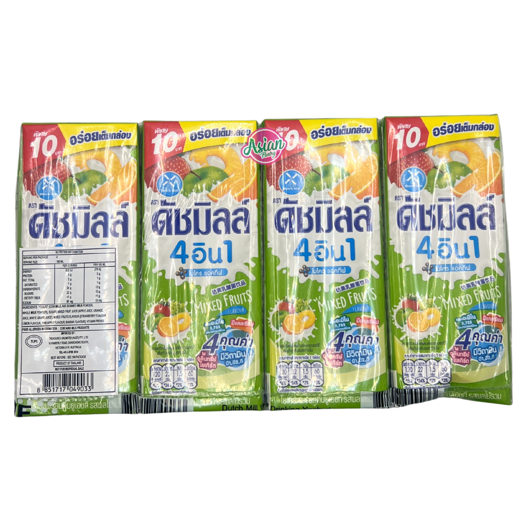 Dutch Mill Mixed Fruit Yoghurt Drink 4 Pack 720ml