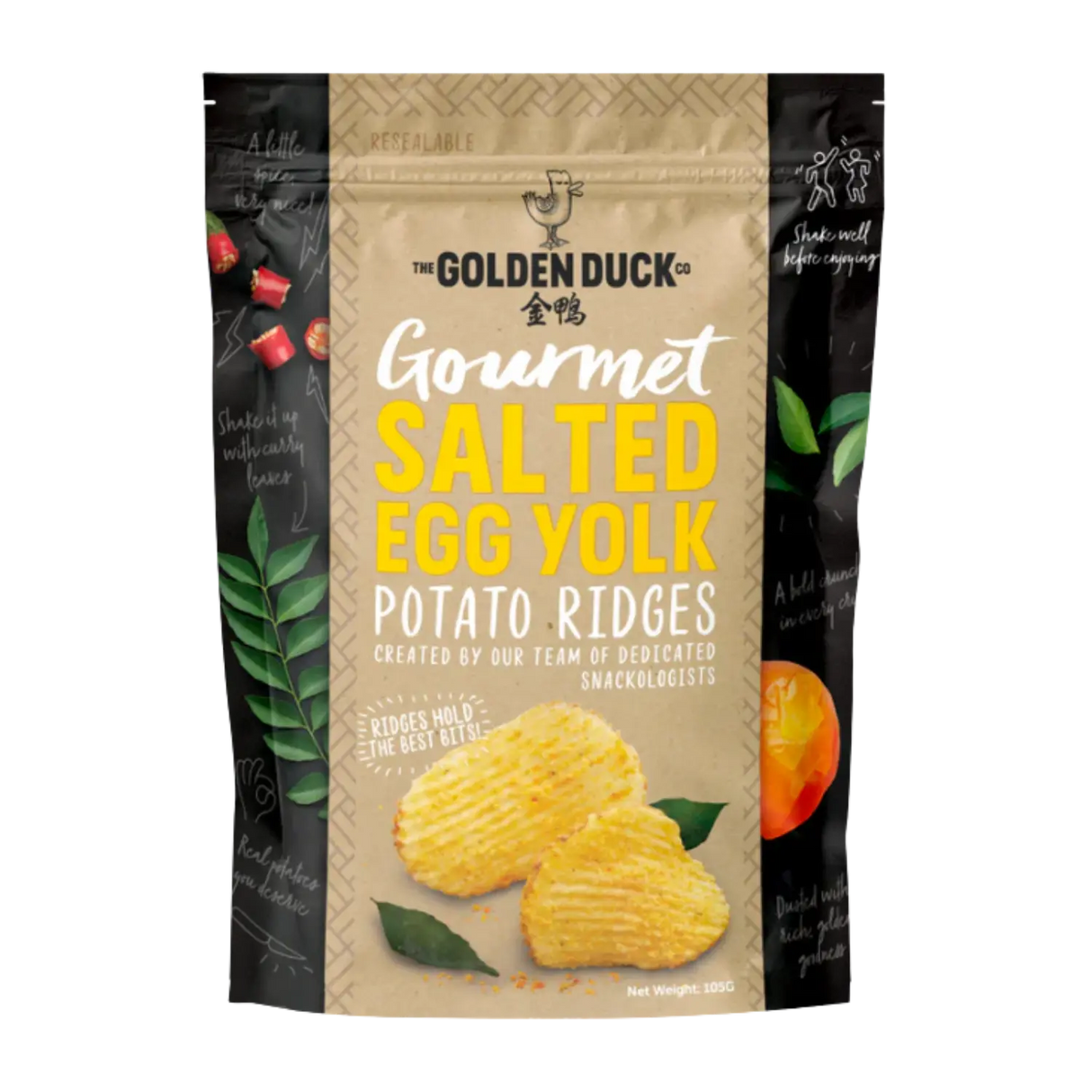 Golden Duck Salted Egg Yolk Potato Ridge 105g