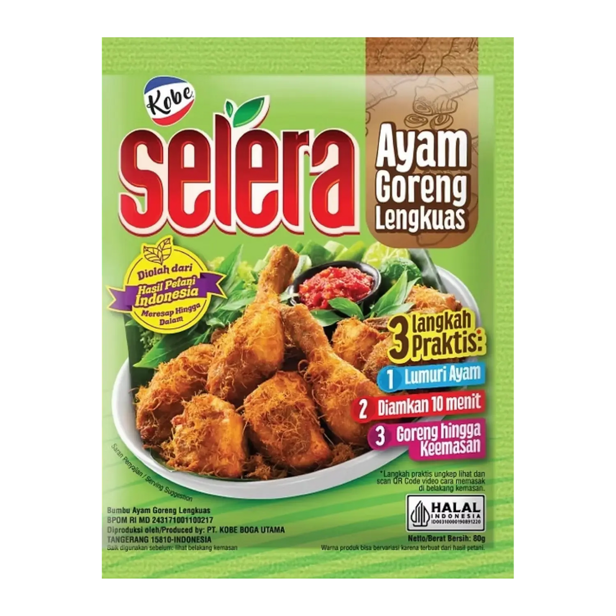 Kobe Selera Instant Seasoning Mix Ayam Goreng Lengkuas 80g