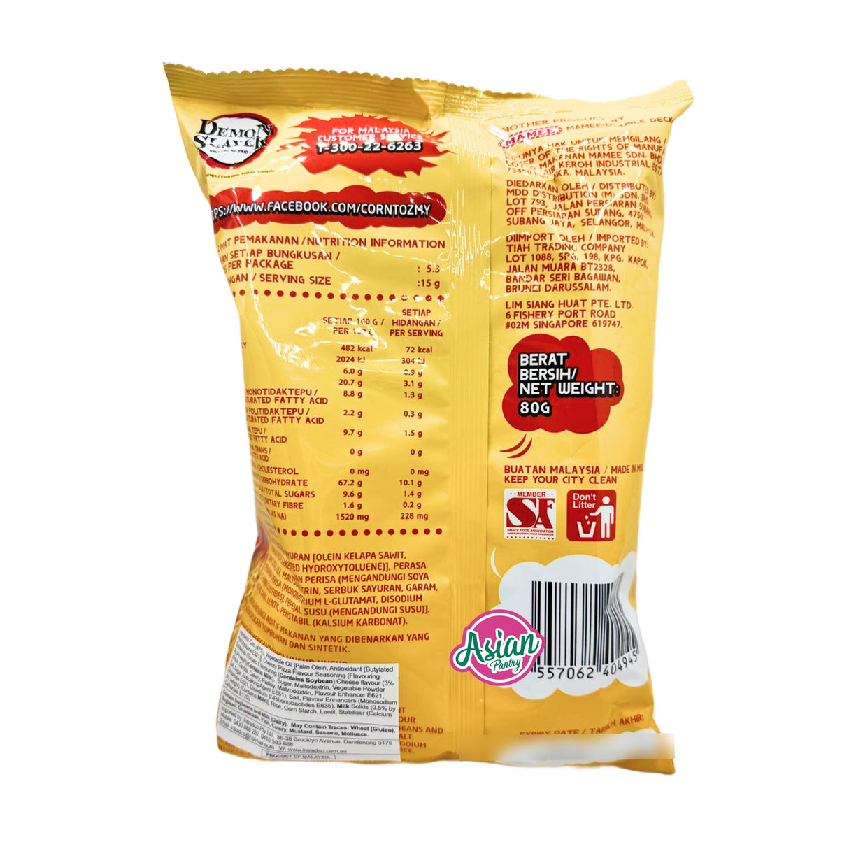 Corntoz Cheesy Pizza Flavour (Yellow) 100g
