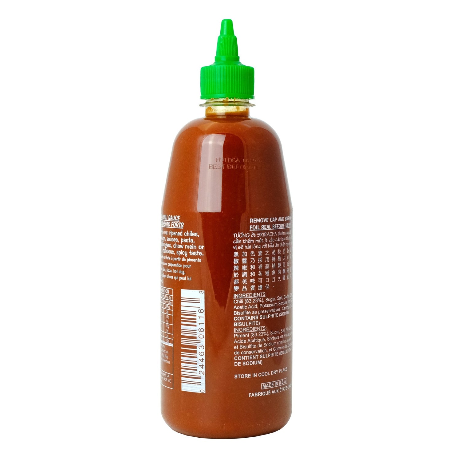 Huy Fong Sriracha Hot Chilli Sauce 793g