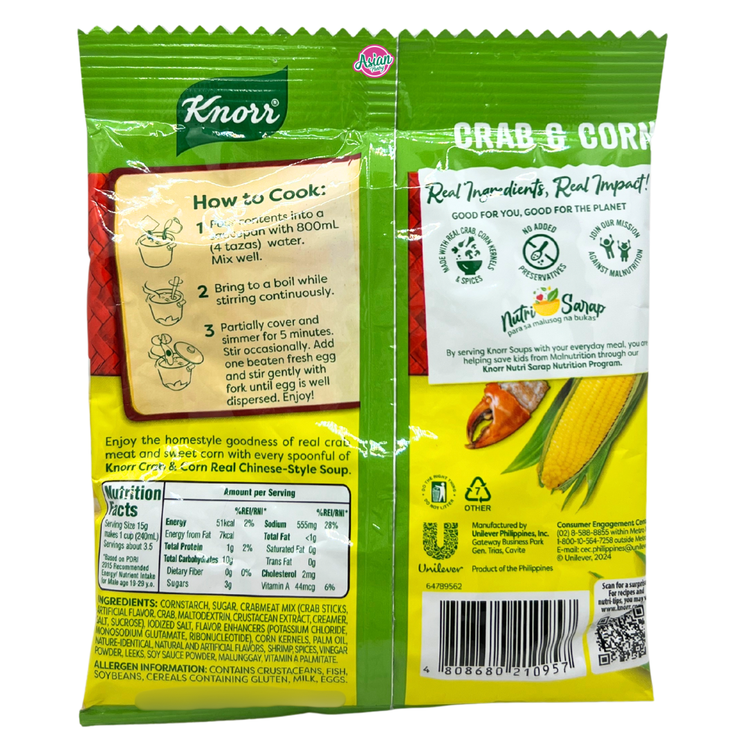 Knorr Crab & Corn Instant Soup 55g