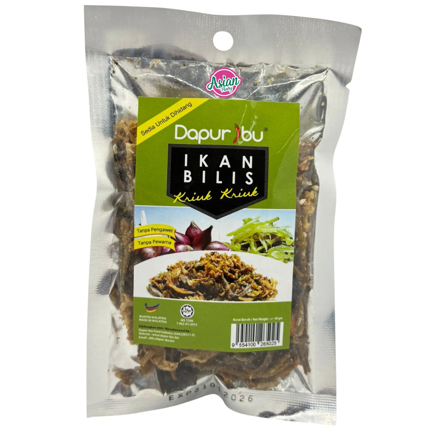 Dapur Ibu Ikan Bilis (Crispy Anchovy) 40g