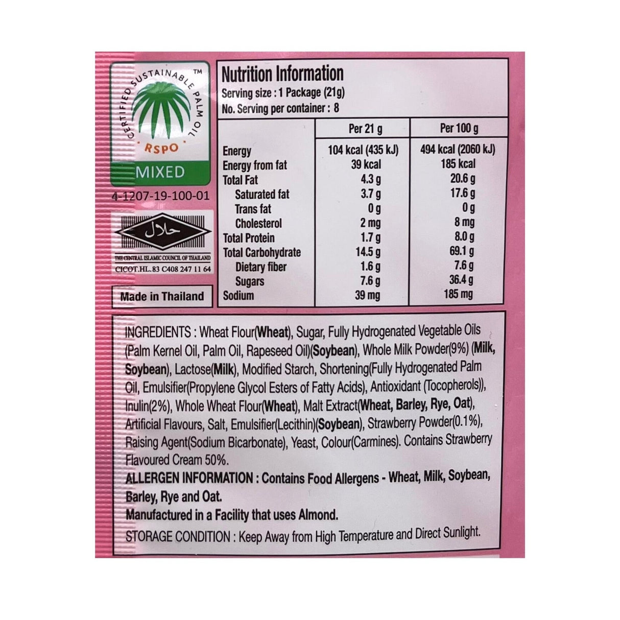 Pek Keluarga Strawberi Glico Pocky 176g