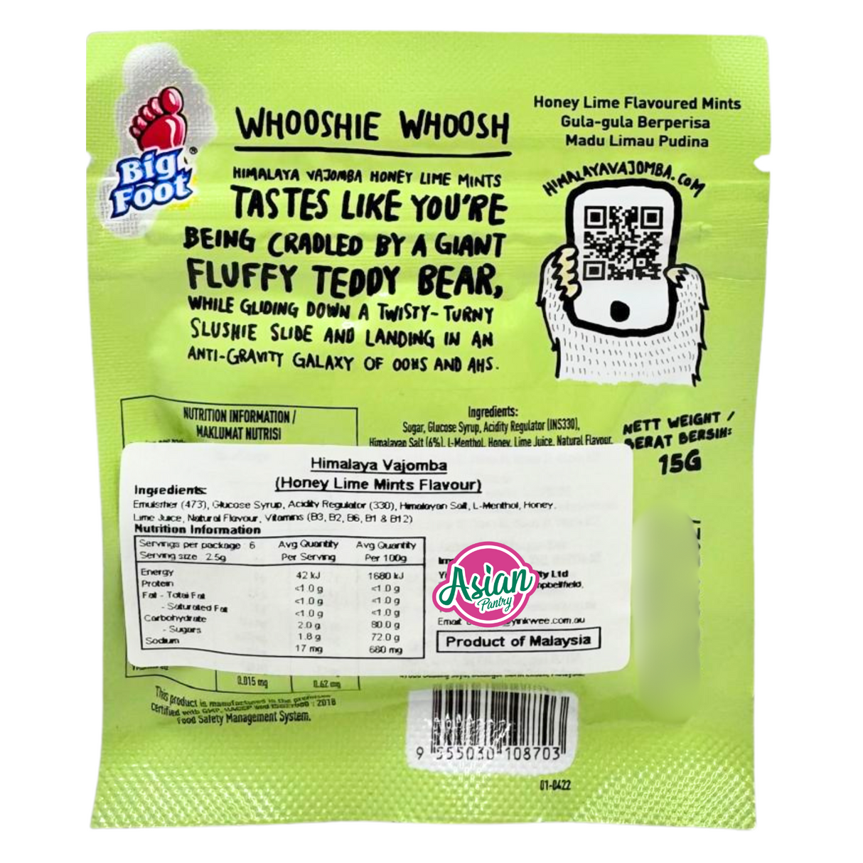 Big Foot Himalaya Vajomba Honey Lime Mints 15g