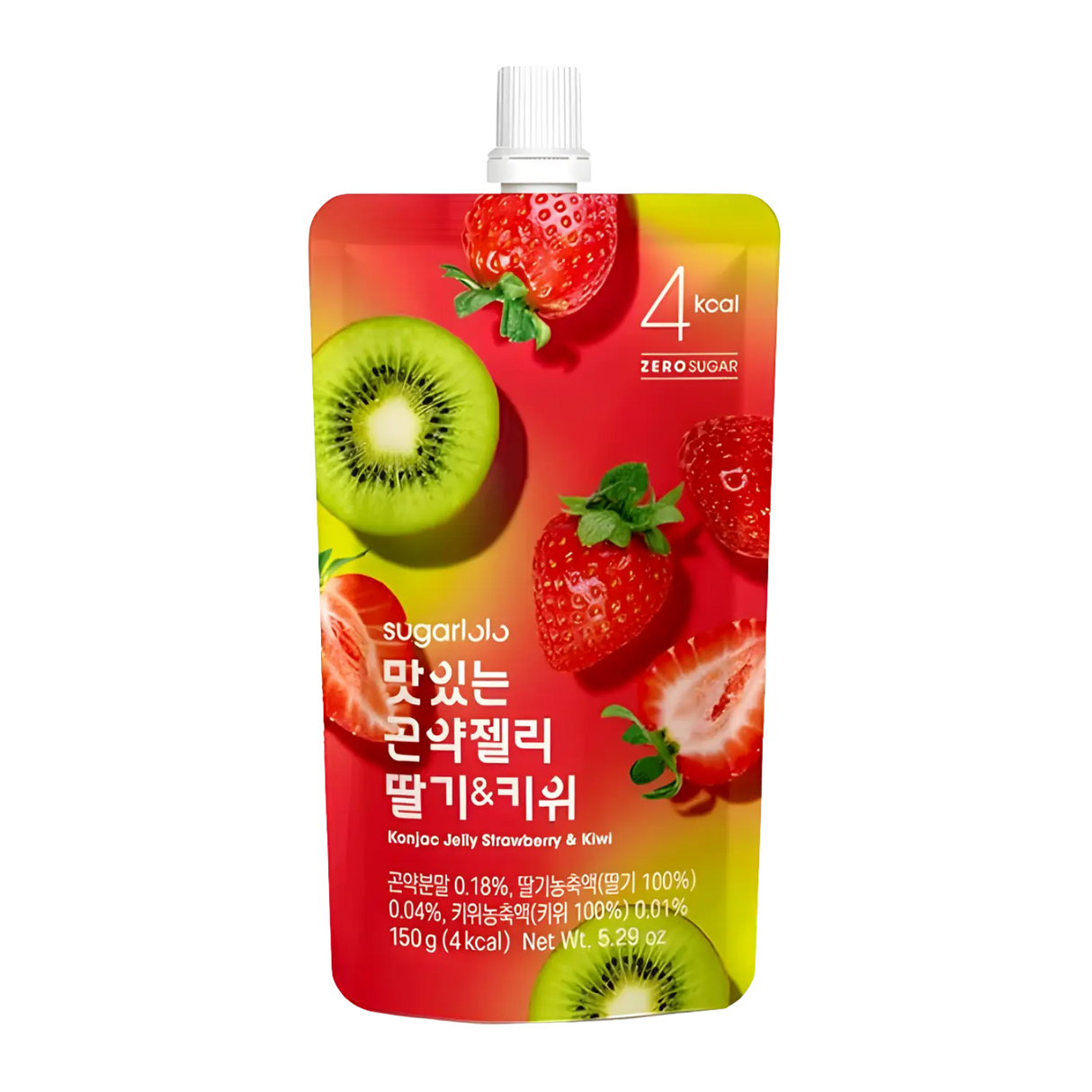 Sugarlolo Konjac Jelly Strawberry Kiwi Zero Sugar 150g