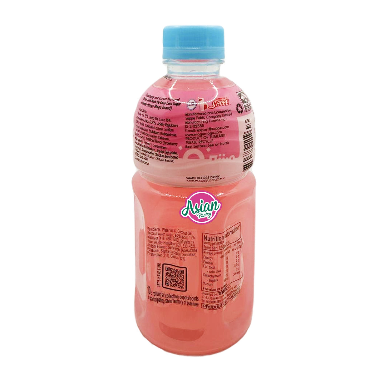 Mogu Mogu Zero Sugar Strawberry & Cream 320ml