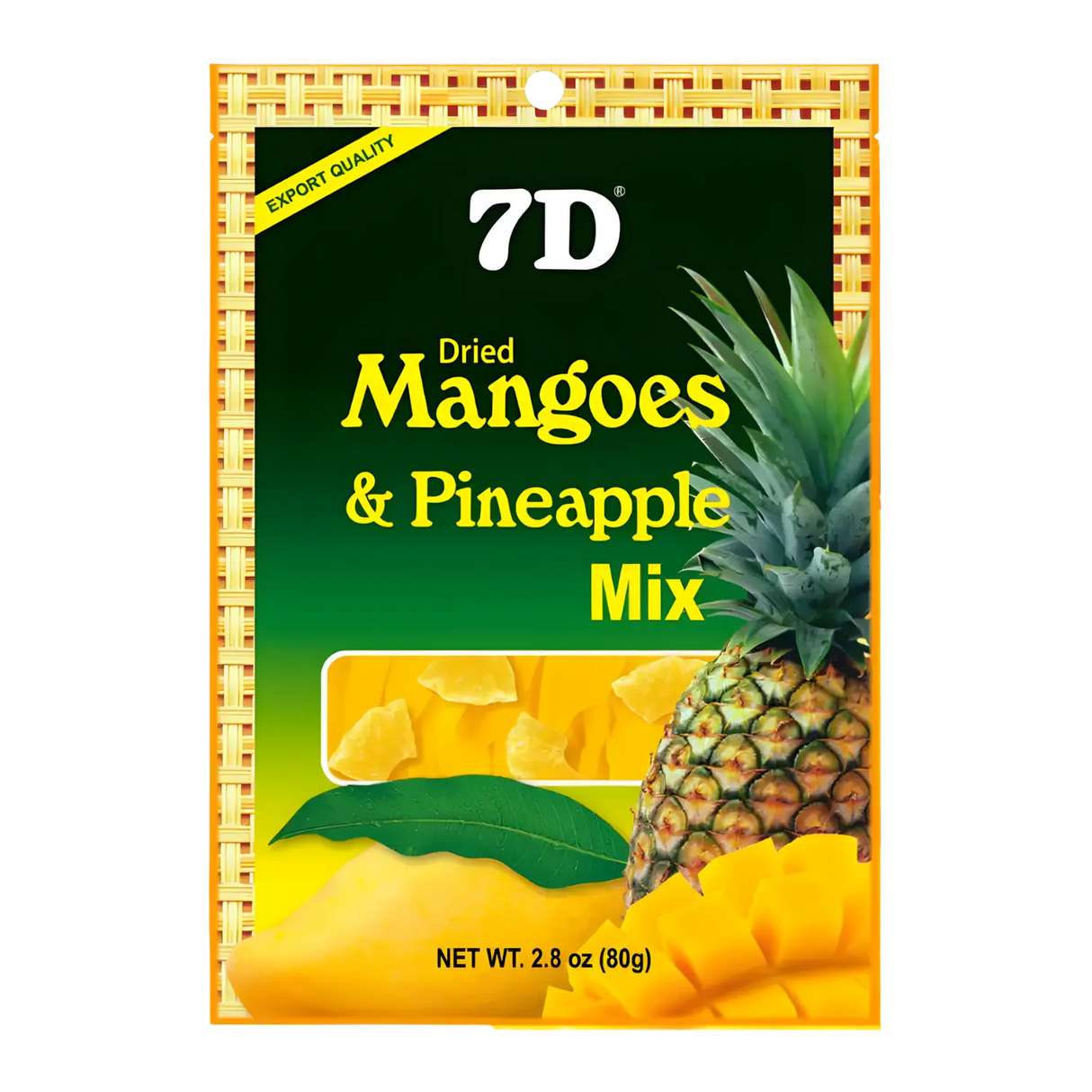 7D Dried Mangoes & Pineapple Mix 80g