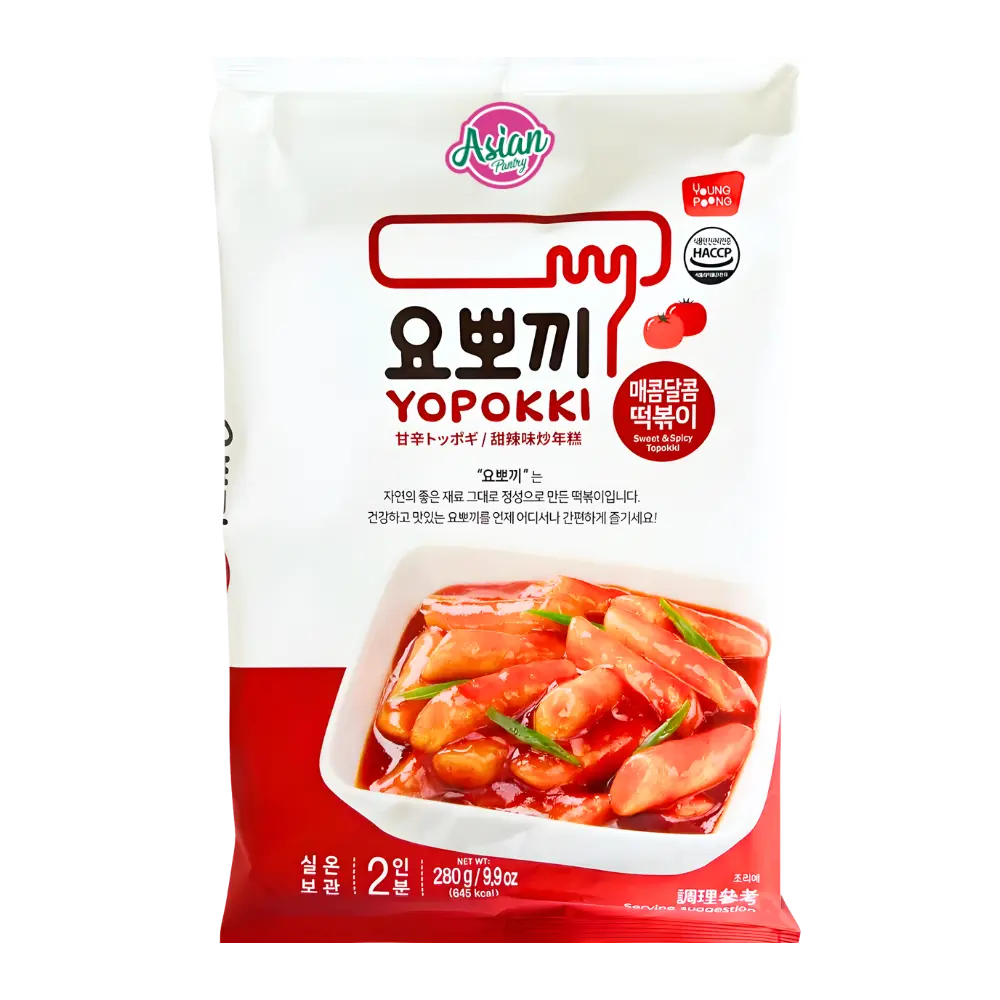 Yopokki Sweet and Spicy Tteokbokki Bag 280g