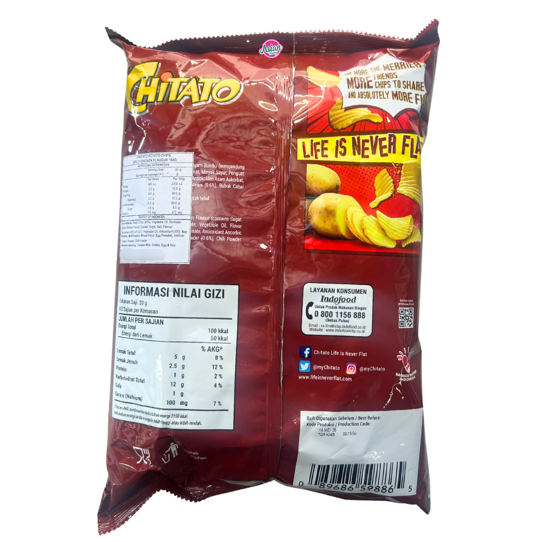Chitato Potato Chips Spicy Chicken Flavour 168g