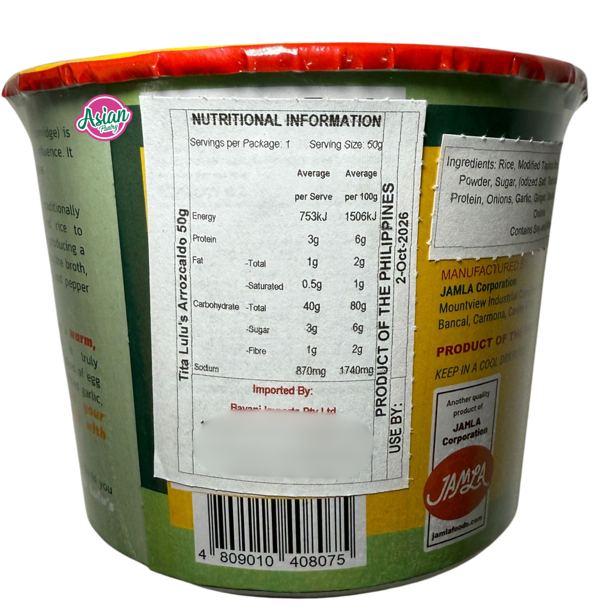 Cawan Arrozcaldo (Perisa Ayam) Tita Lulu Segera 72g