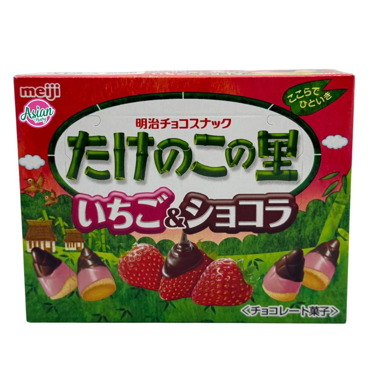 Meiji Takenoko No Sato Chocolate Snack - Strawberry & Chocolate 61g
