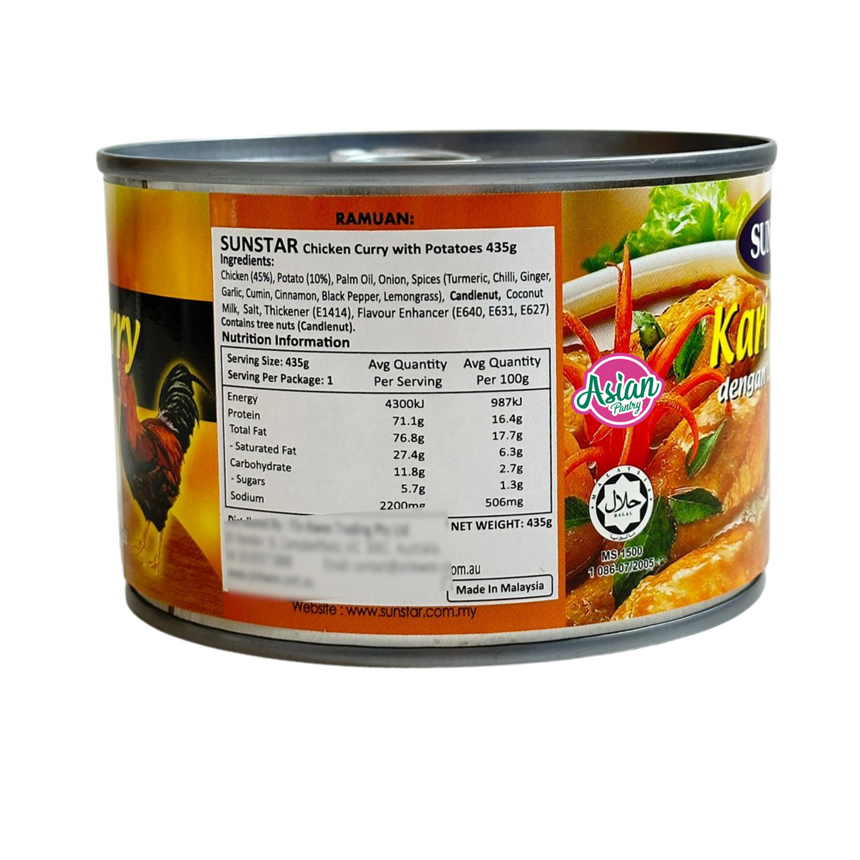 Sunstar Curry Chicken with Potatoes (Kari Ayam) 435g