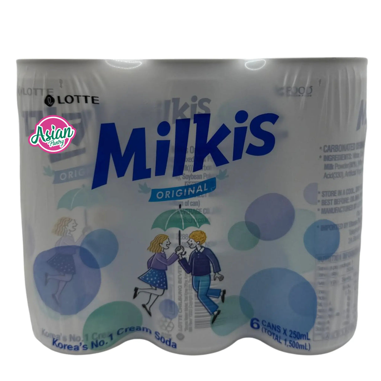 Lotte Milkis Can 6 Pack 250ml