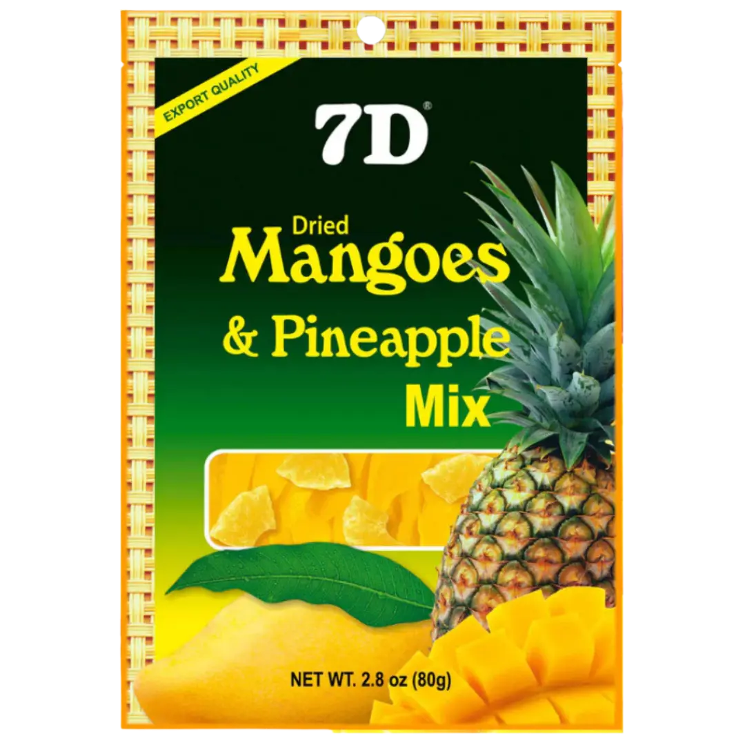 7D Dried Mangoes & Pineapple Mix 80g