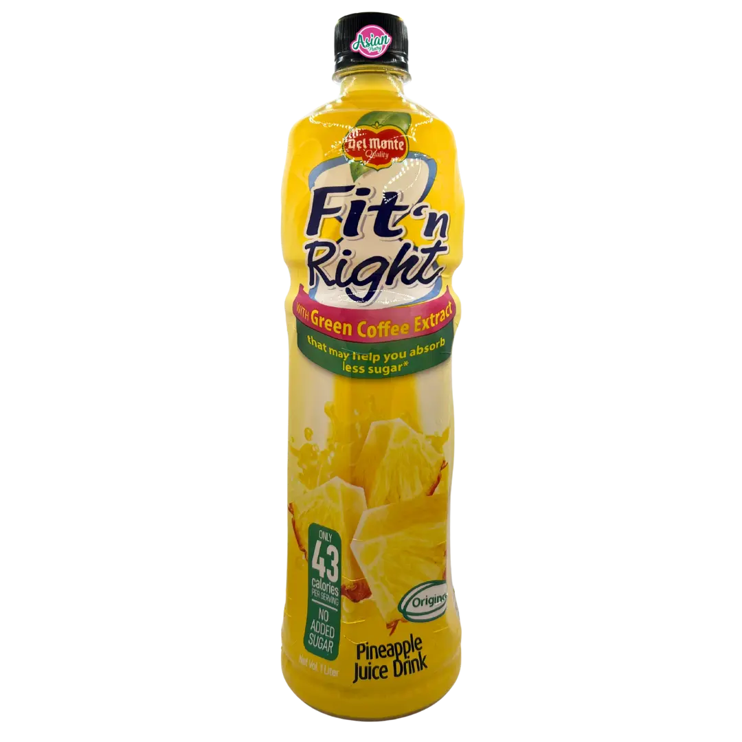 Delmonte Fit 'N Right Pineapple Juice Drink with Green Coffee Extract No Added Sugar 1L