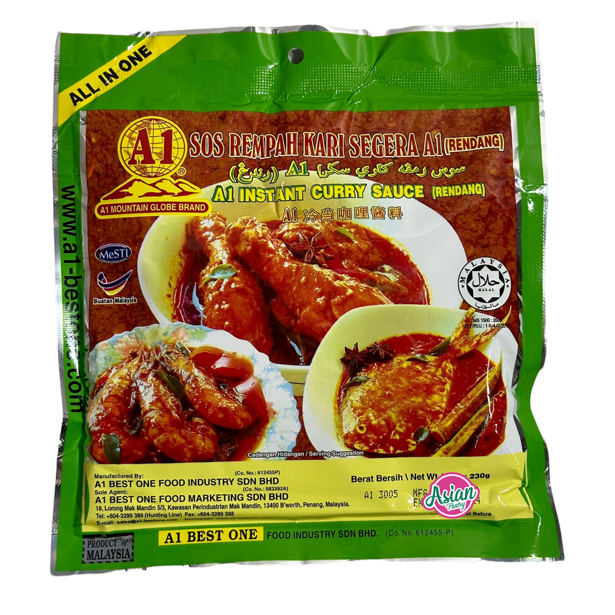 A1 Kuah Kari Segera (Rendang) 230g