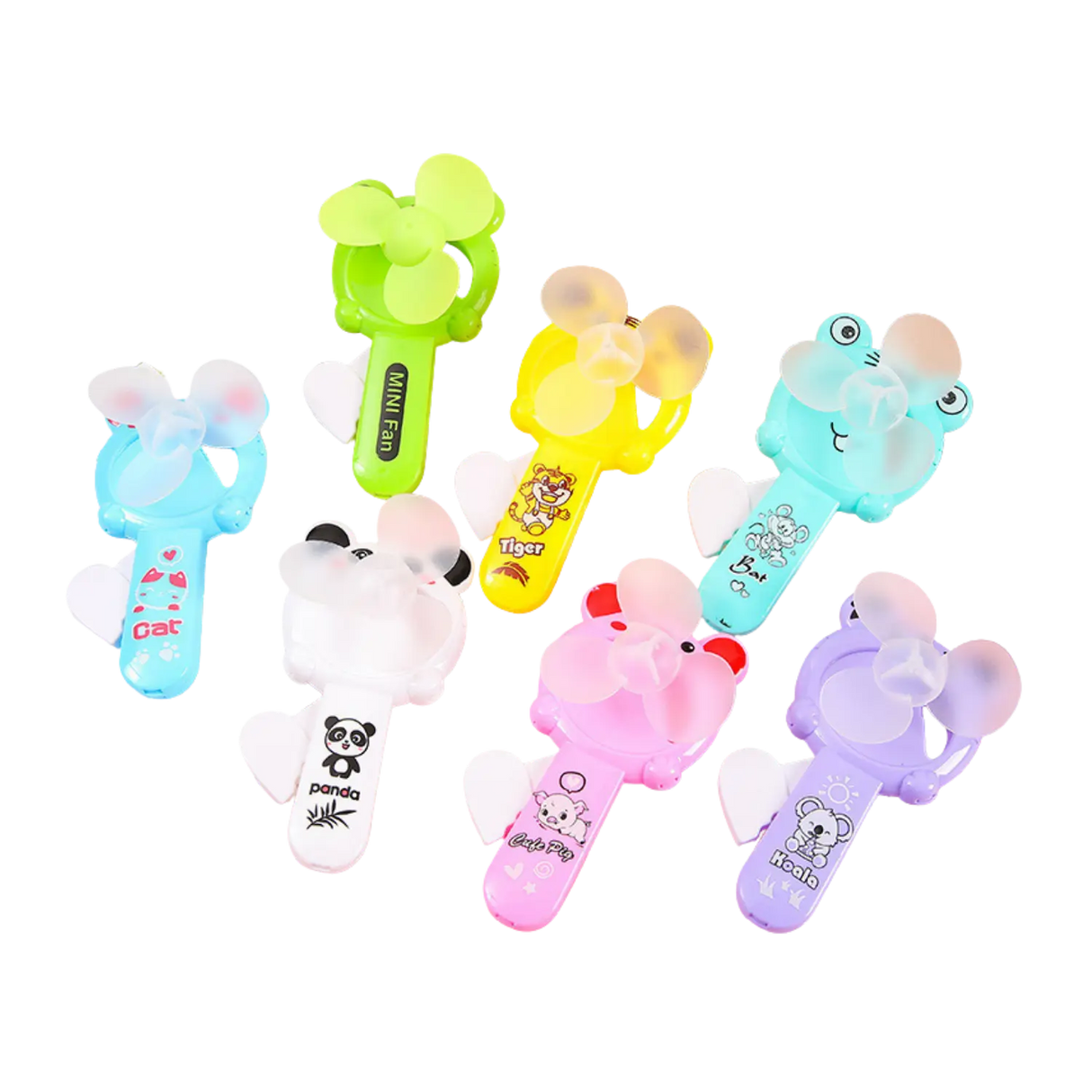 Asian Pantry Mini Portable Handheld Fans with Animal Patterns (Random Animal)