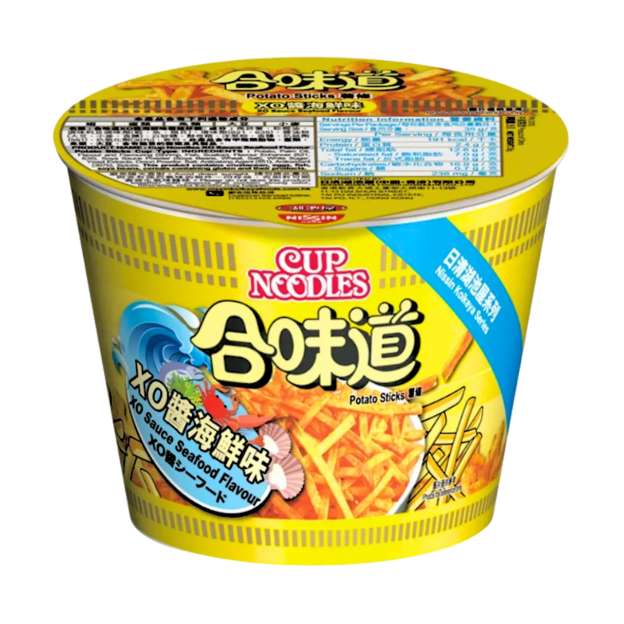 Nissin Cup Noodles XO Sauce Seafood Flavour Potato Stick Cup 35g (BBD: 02/2026)