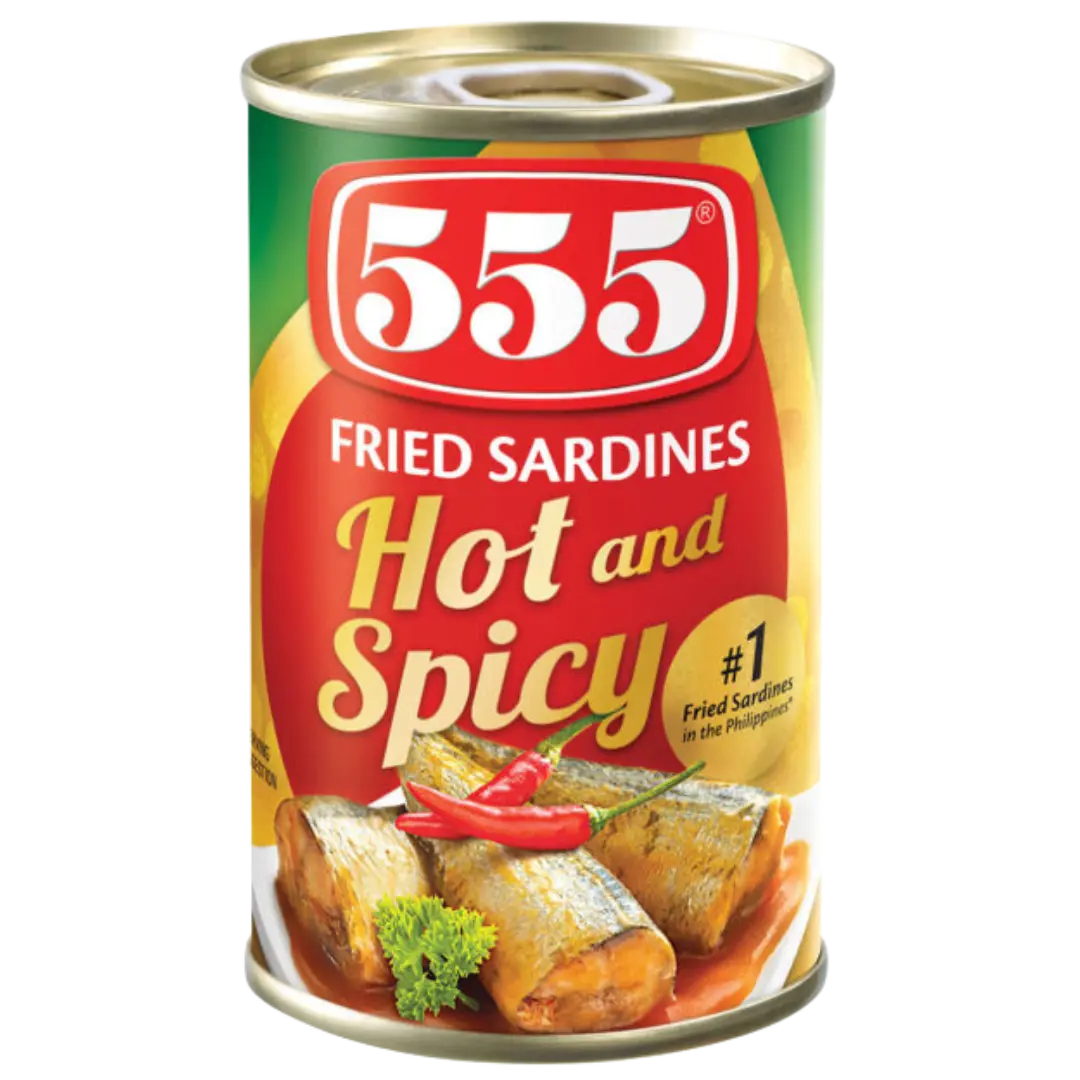 555 Ikan Sardin Goreng Panas & Pedas 155g