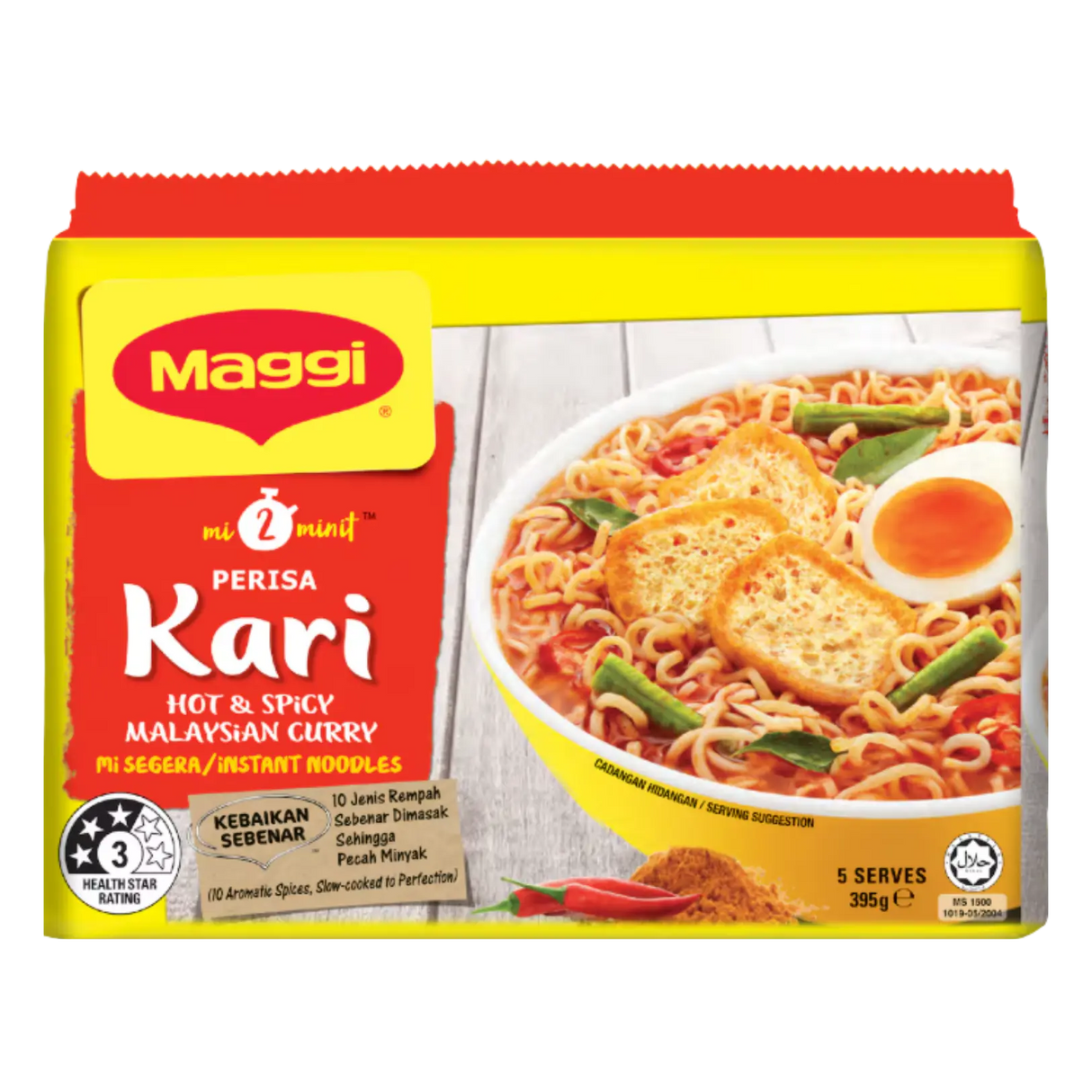 Maggi Mi Goreng Kari 面条 (5 包) 395g