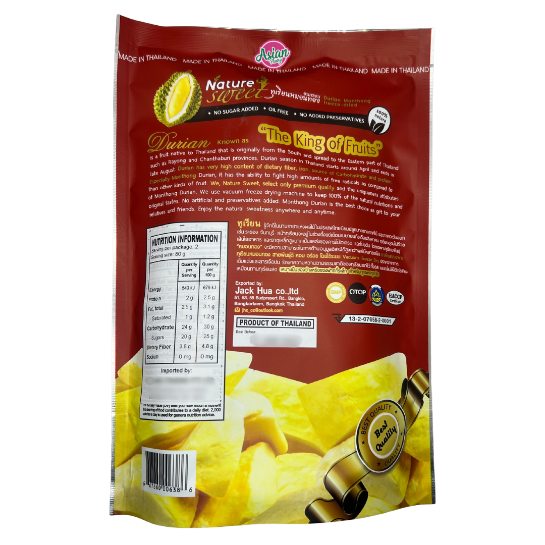 Nature Sweet Freeze Dried Durian 150g