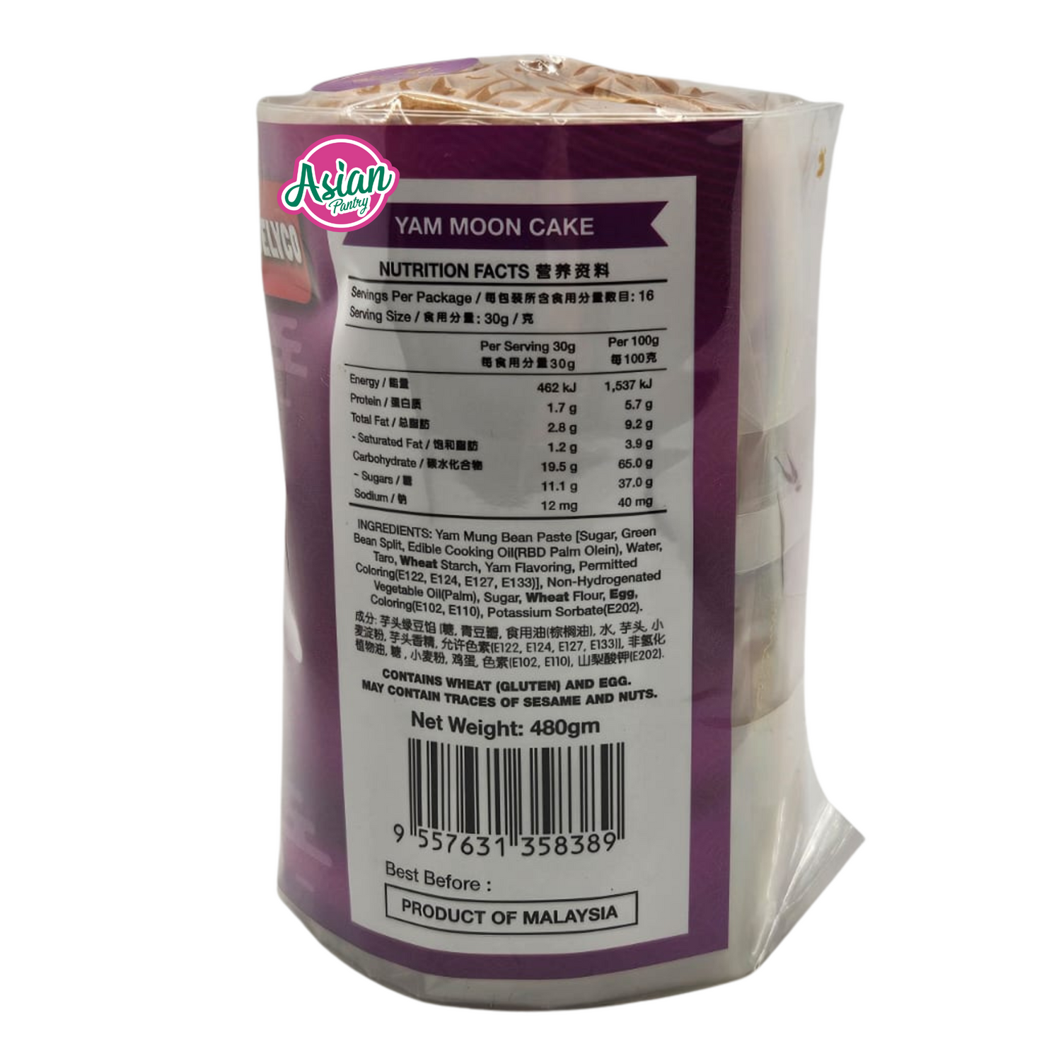 Delyco Yam Mooncake 480g