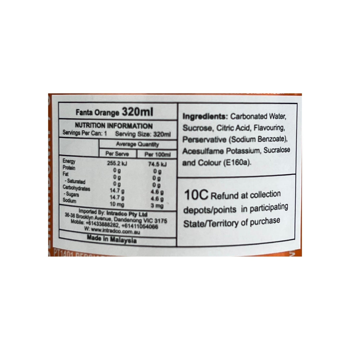 Perisa Oren Fanta 320ml