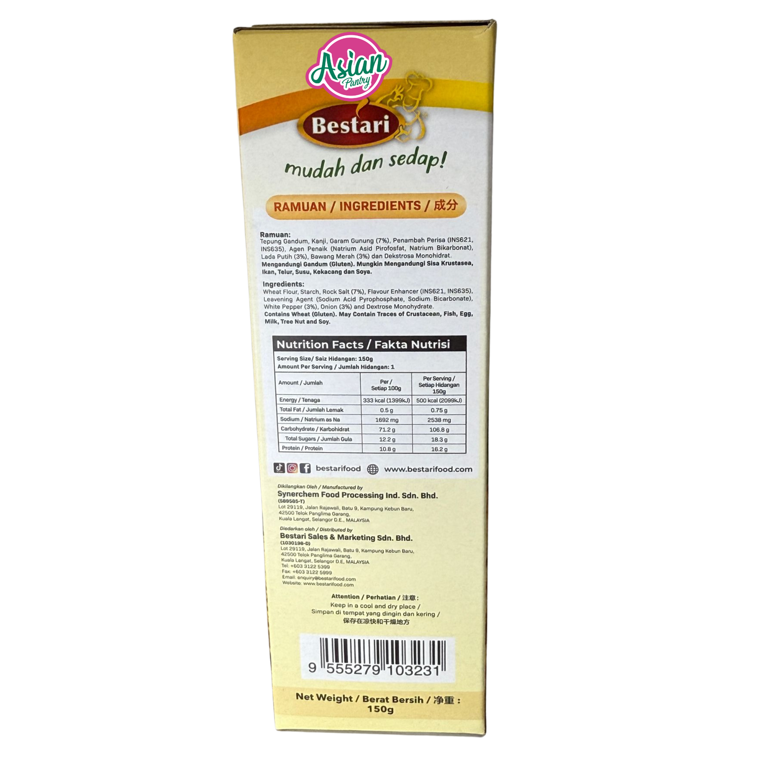 Bestari Crispy Fried Chicken Coating Mix (Original) 150g