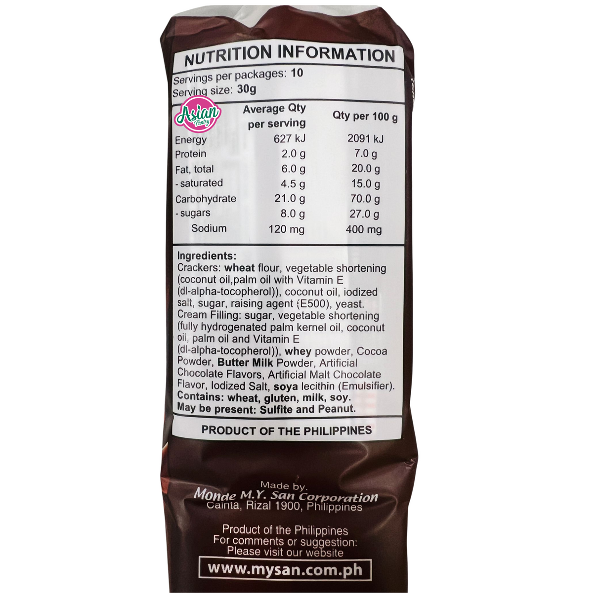 MY San Skyflakes Milk Chocolate Flavour  300g