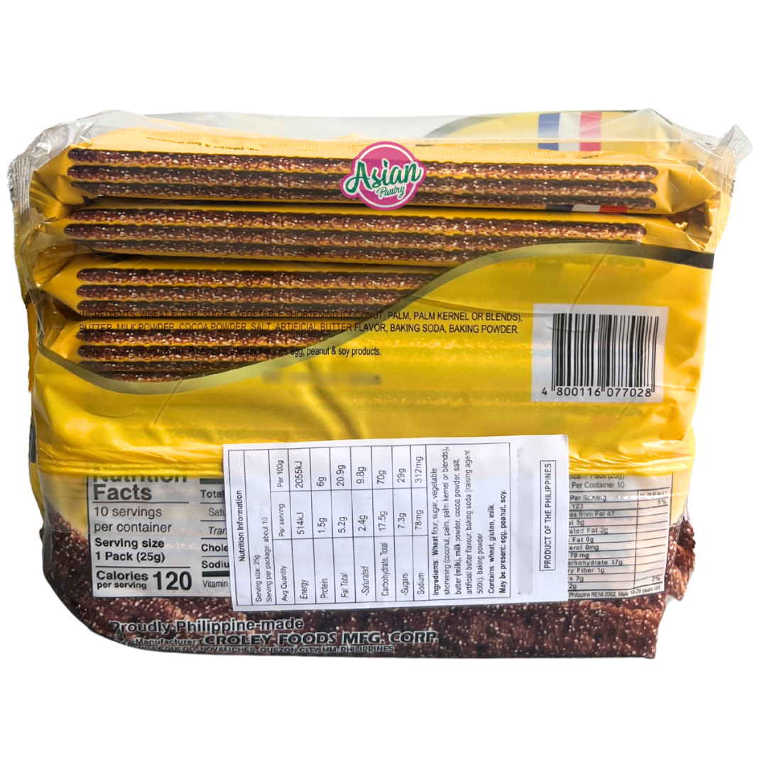 Croley Foods Butter Cream Chocolate Crackers 250g (BBD: 06/12/2025)