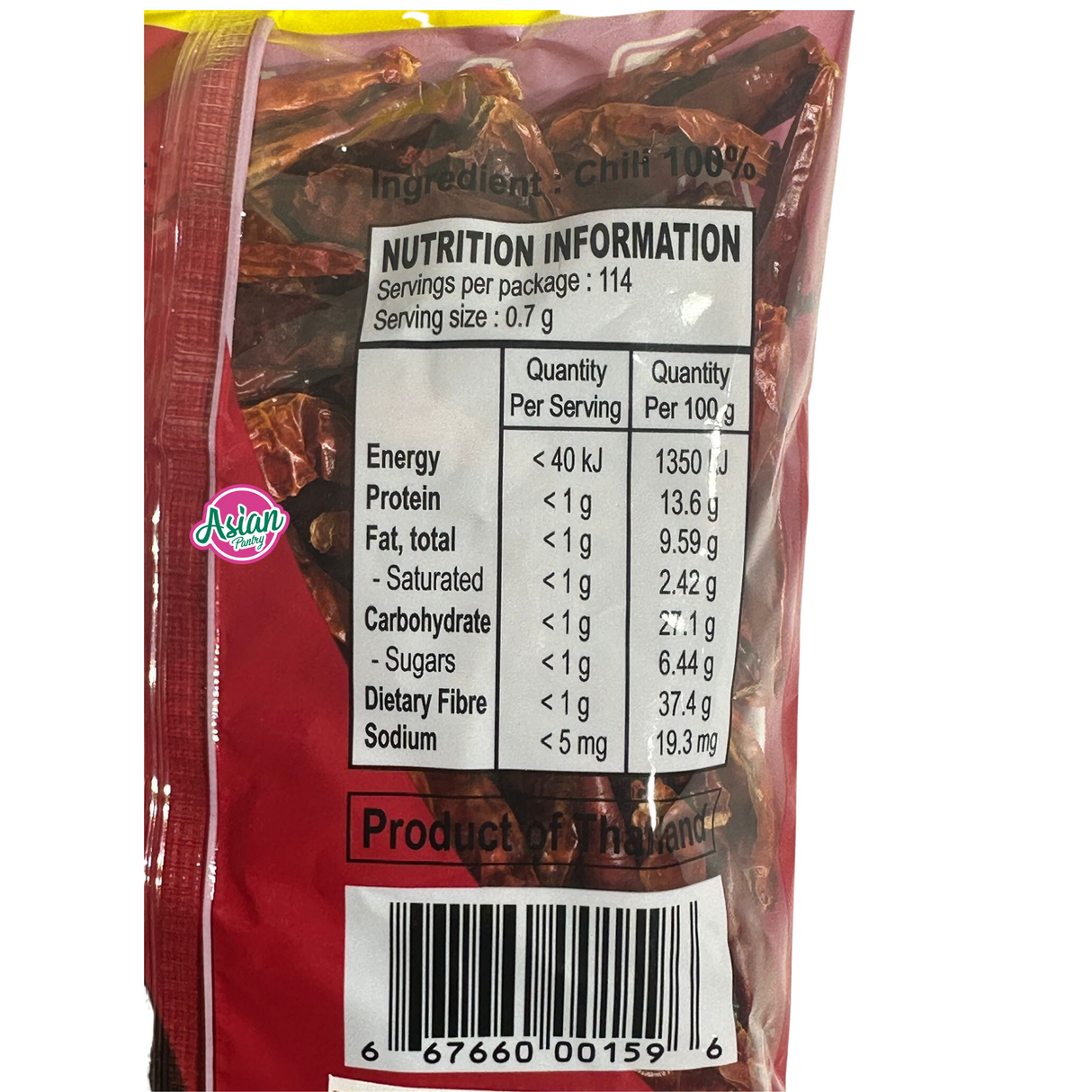 JHL Dried Hottest Chilli 80g