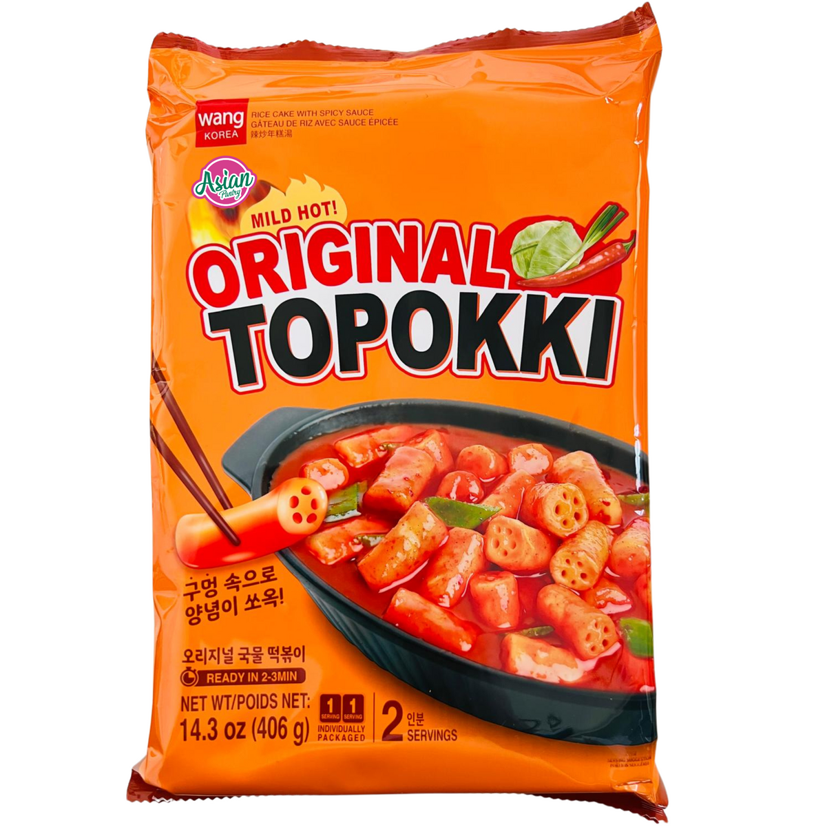 Wang Korea Mild Hot Original Tteokbokki Tobokki 406g