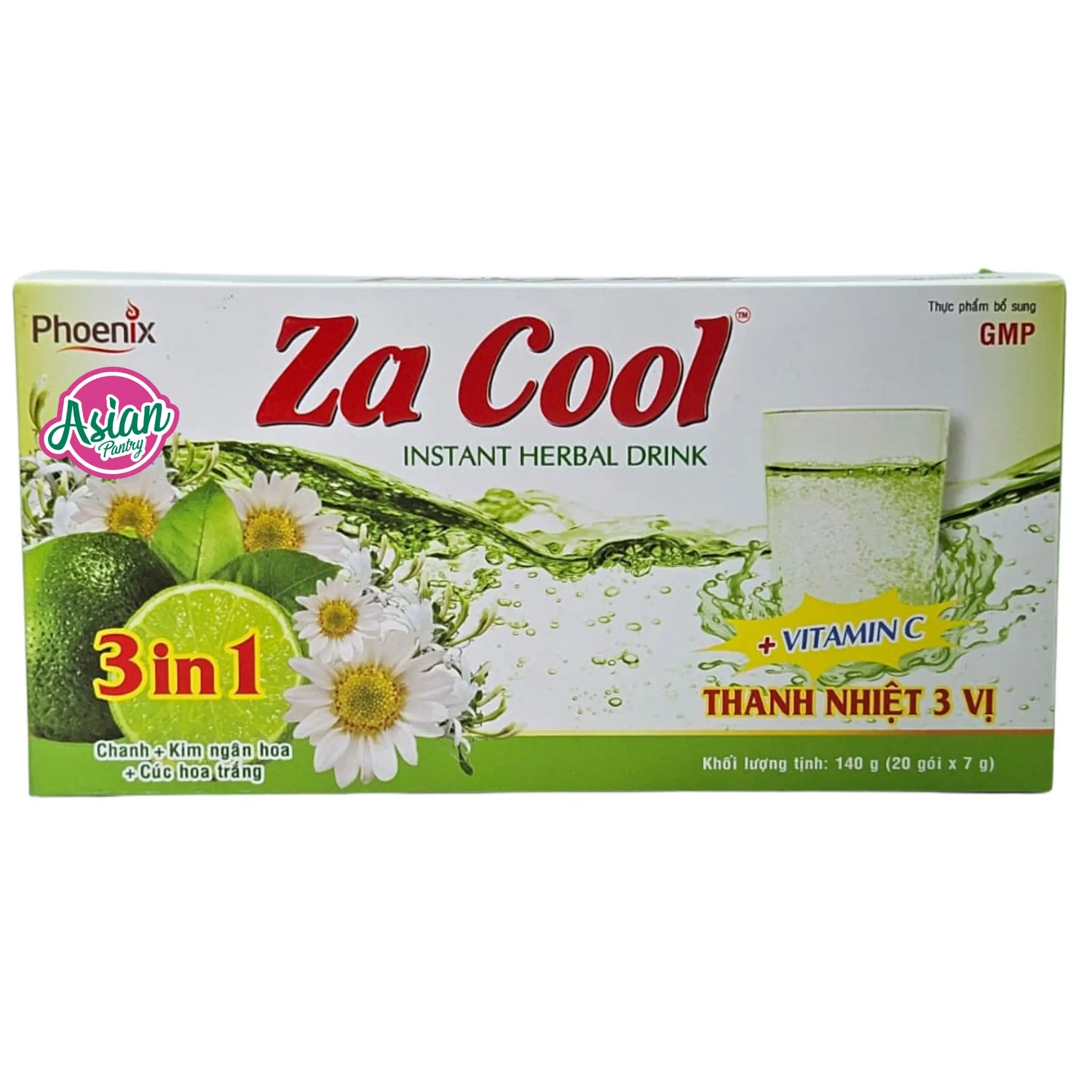 Za Cool 3 in 1 Vitamin C Herbal Tea 20pk 140g