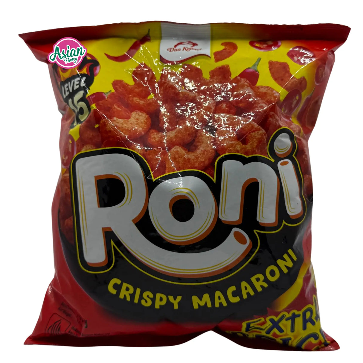 Roni Crispy Macaroni Snack Extra Spicy Level 15 140g