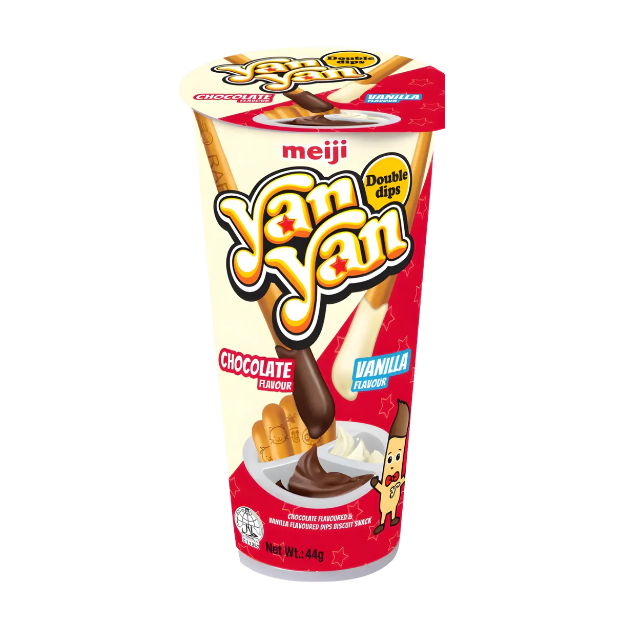 Meiji Yan Yan Double Dips Chocolate & Vanilla 44g