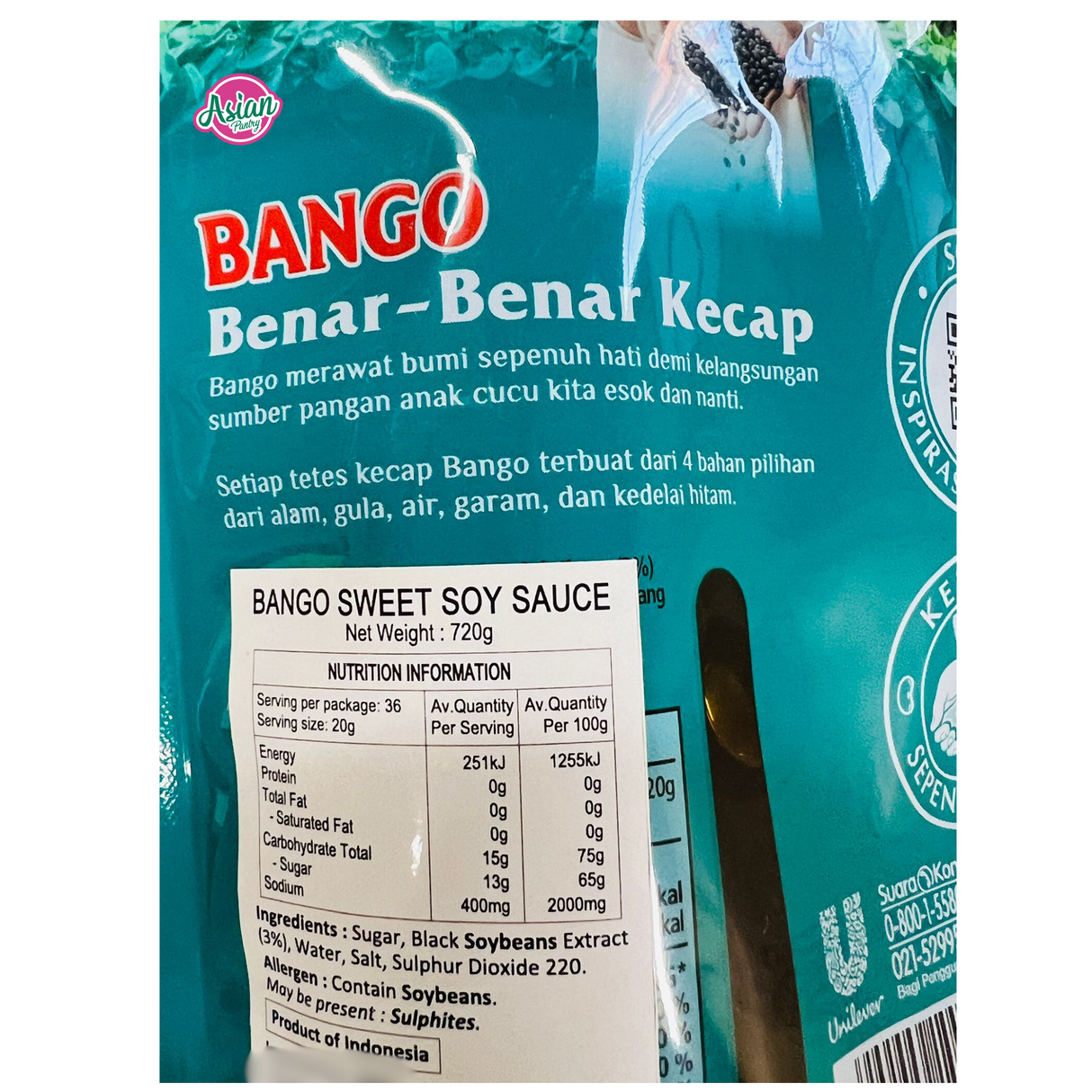 Bango Kecap Manis 720g - Back