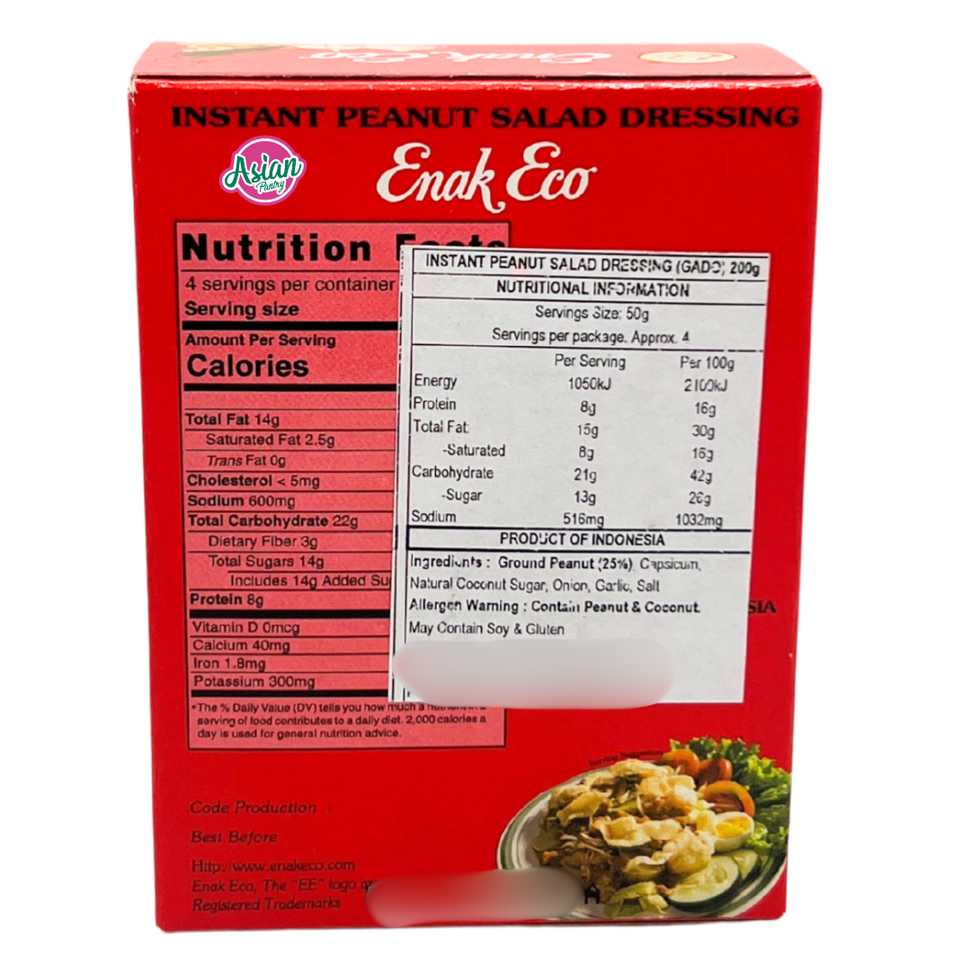 Enak Eco 即食花生沙拉酱 Gado Gado 185g