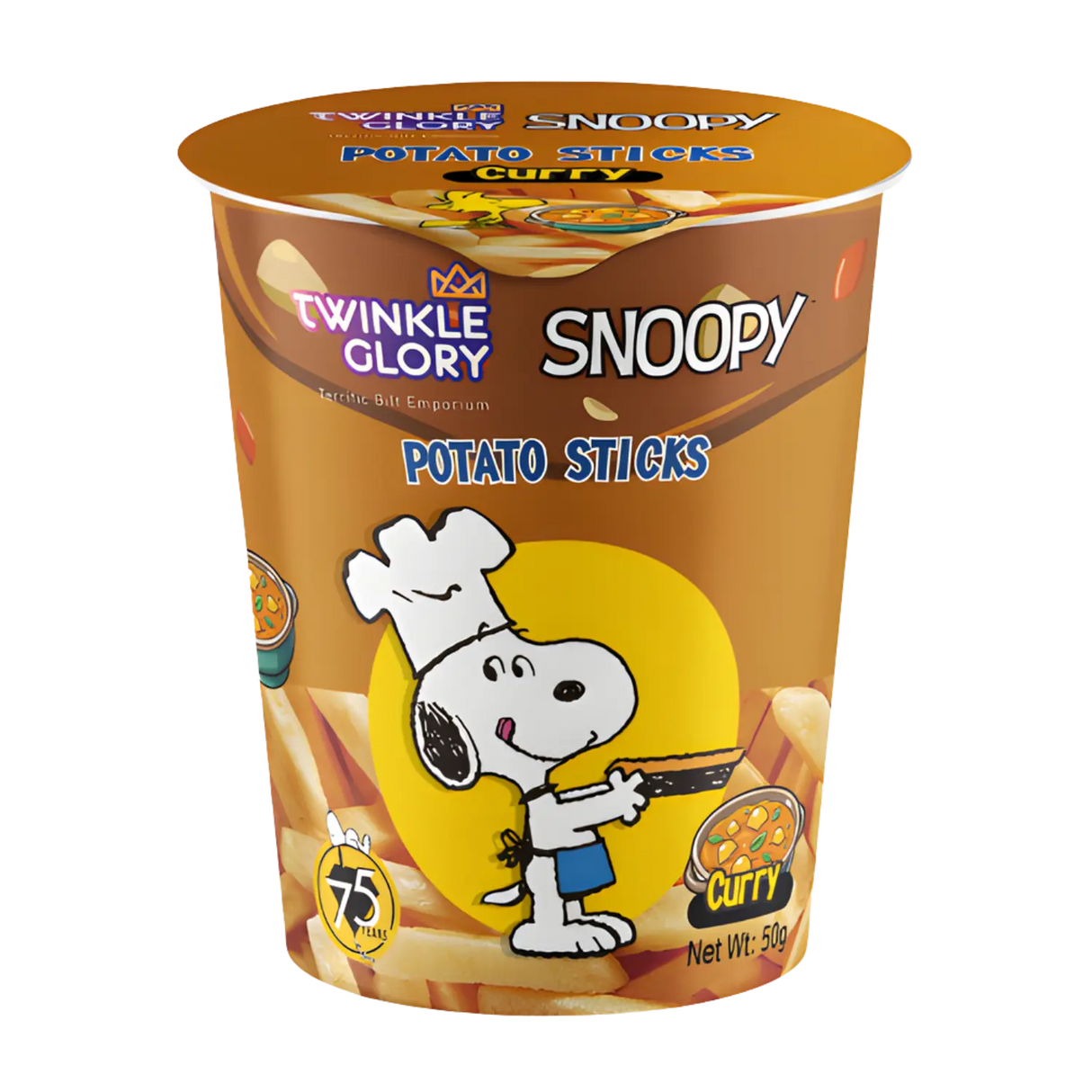 Twinkle Glory Snoopy Potato Snacks Curry Flavour 50g
