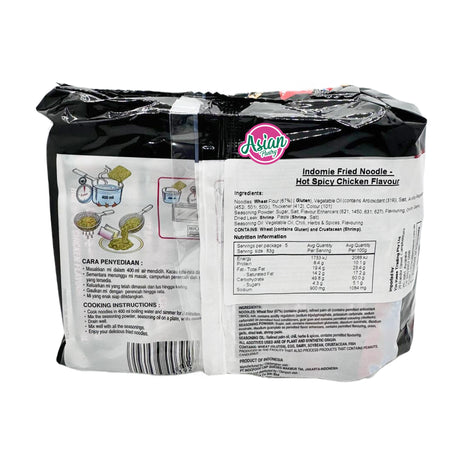 Indomie Fried Noodle Hot Spicy Chicken Flavour 5 Pack 415g