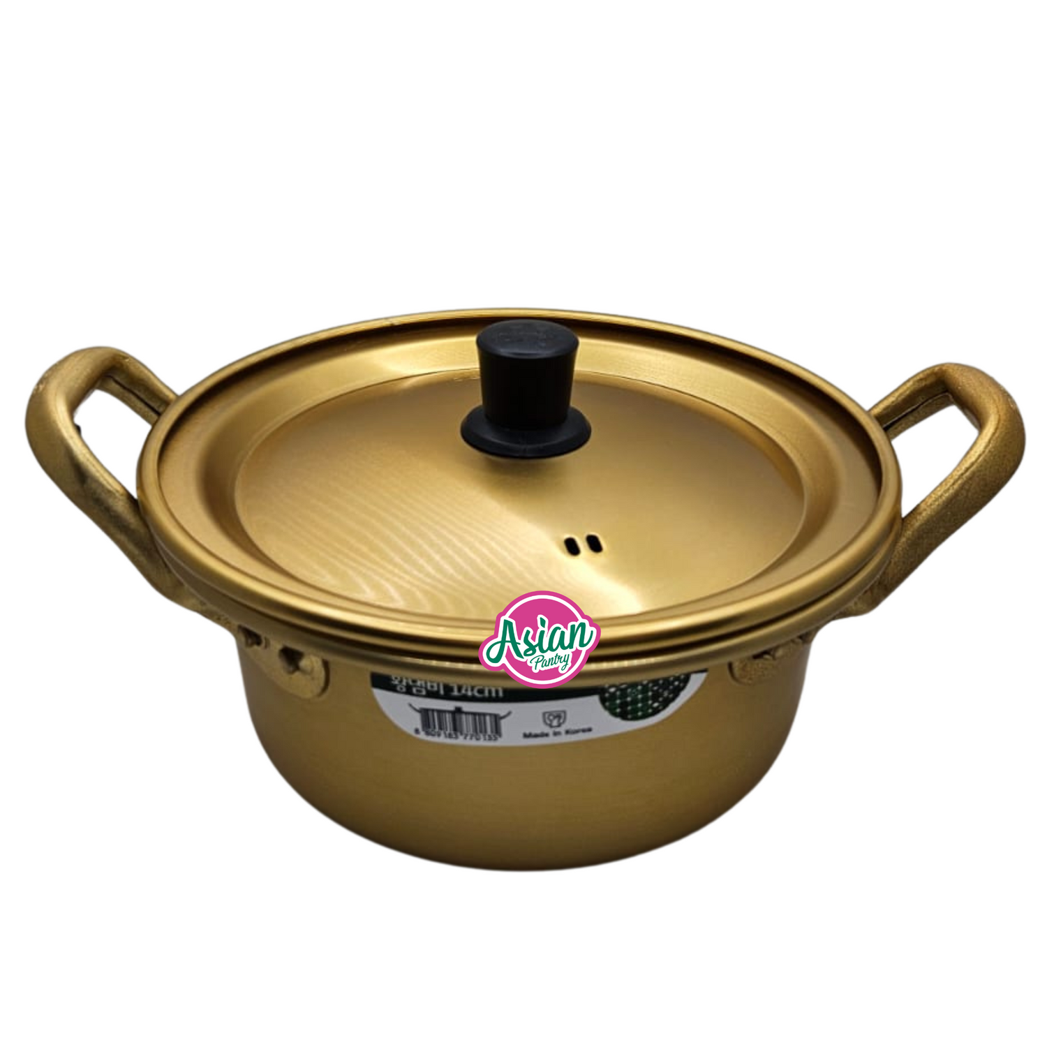 Periuk Pemegang Kuning Kaesung Dong-Suh Aluminium Korea 14cm (Periuk Ramen Emas)