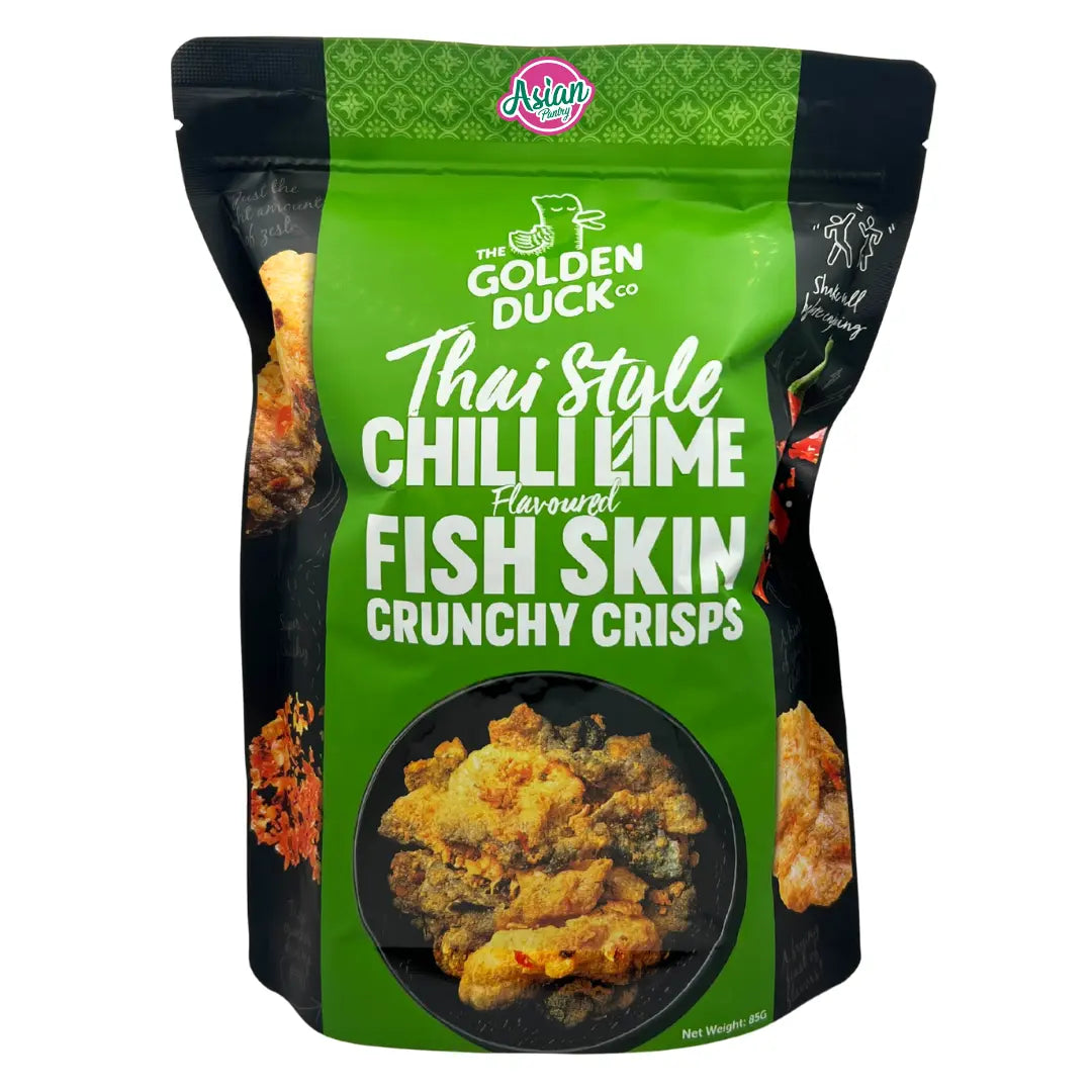 Golden Duck Thai Style Chilli Lime Flavoured Fish Skin Crunchy Crisps 85g