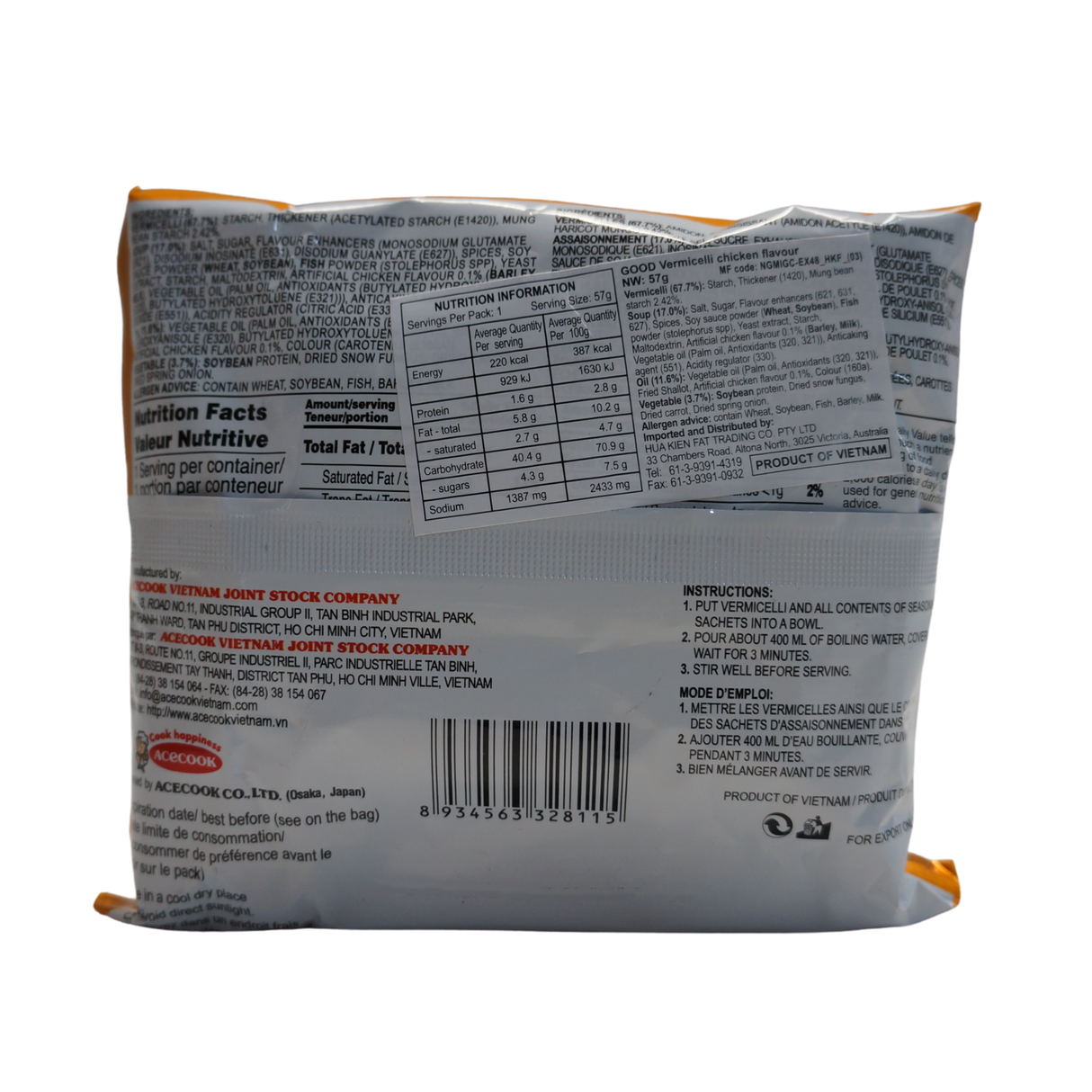 Bihun Kacang Sedap Rasa Ayam 57g